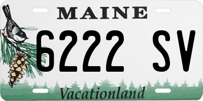 ME license plate 6222SV