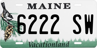 ME license plate 6222SW