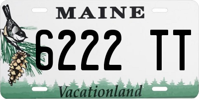 ME license plate 6222TT