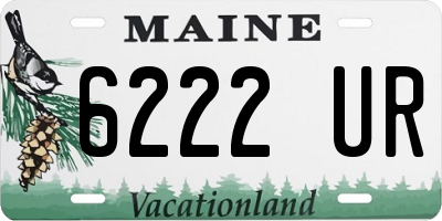 ME license plate 6222UR