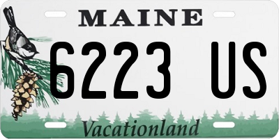 ME license plate 6223US