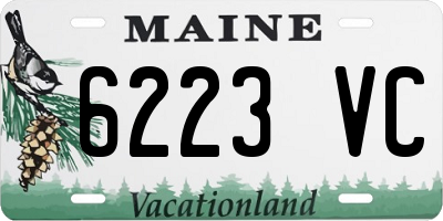 ME license plate 6223VC