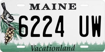ME license plate 6224UW