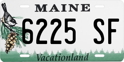 ME license plate 6225SF