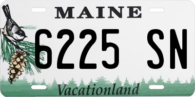 ME license plate 6225SN