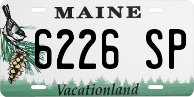 ME license plate 6226SP