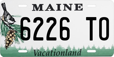 ME license plate 6226TO