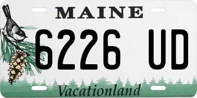 ME license plate 6226UD