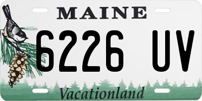 ME license plate 6226UV
