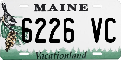 ME license plate 6226VC
