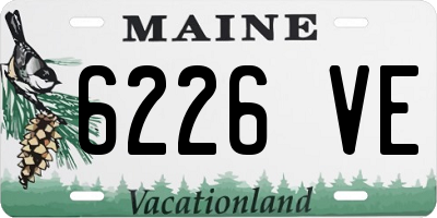ME license plate 6226VE