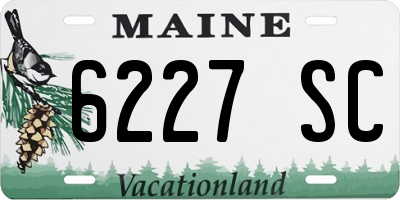 ME license plate 6227SC