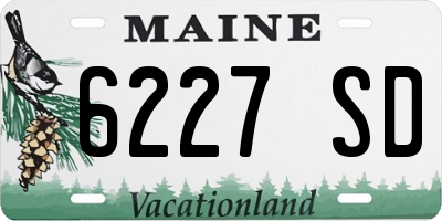 ME license plate 6227SD