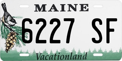 ME license plate 6227SF