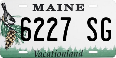 ME license plate 6227SG