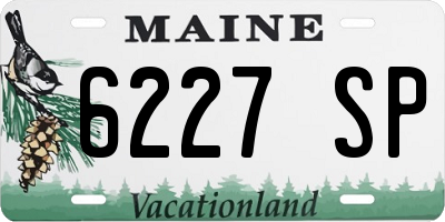 ME license plate 6227SP