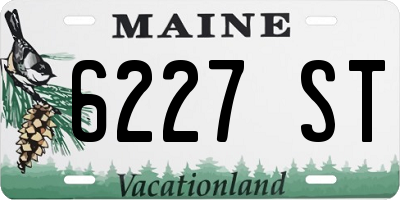 ME license plate 6227ST