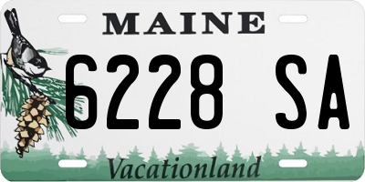 ME license plate 6228SA