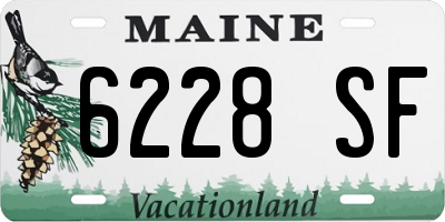 ME license plate 6228SF