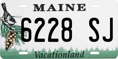 ME license plate 6228SJ