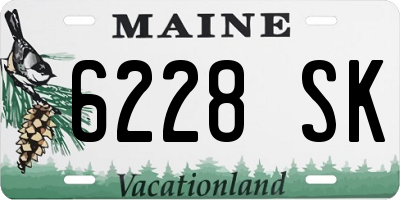 ME license plate 6228SK