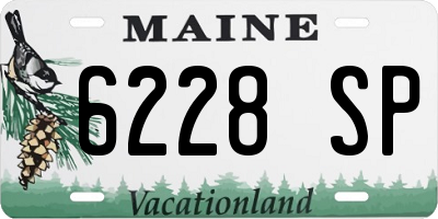 ME license plate 6228SP