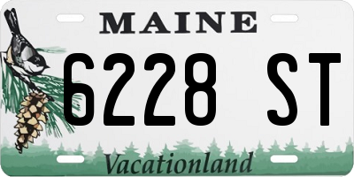 ME license plate 6228ST