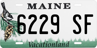 ME license plate 6229SF