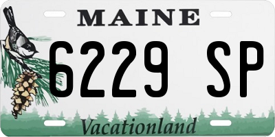 ME license plate 6229SP