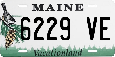 ME license plate 6229VE