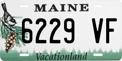 ME license plate 6229VF