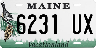 ME license plate 6231UX