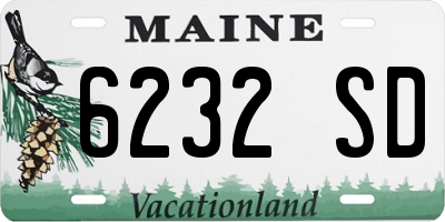 ME license plate 6232SD