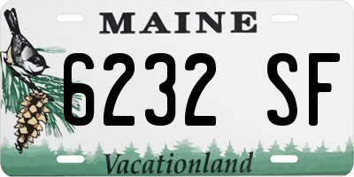 ME license plate 6232SF