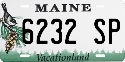 ME license plate 6232SP