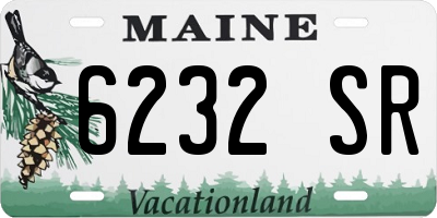 ME license plate 6232SR