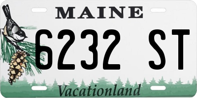 ME license plate 6232ST