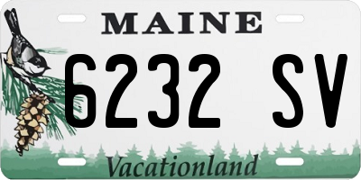 ME license plate 6232SV
