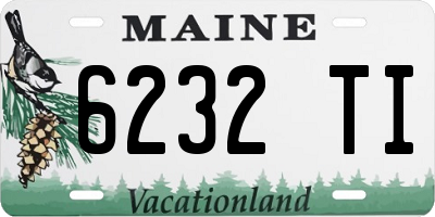 ME license plate 6232TI