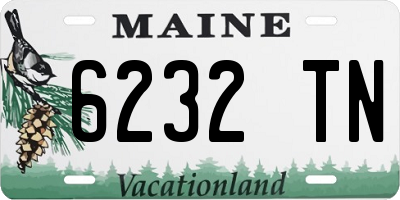 ME license plate 6232TN