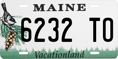ME license plate 6232TO
