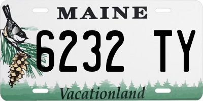 ME license plate 6232TY