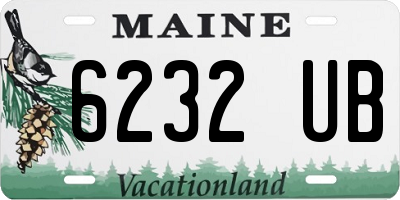 ME license plate 6232UB