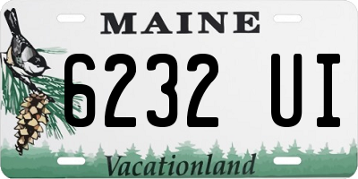 ME license plate 6232UI