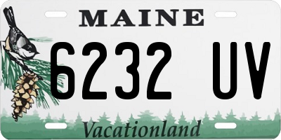 ME license plate 6232UV