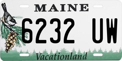 ME license plate 6232UW