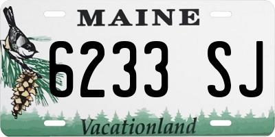ME license plate 6233SJ