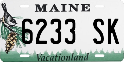 ME license plate 6233SK