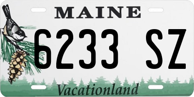 ME license plate 6233SZ