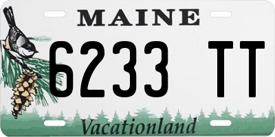 ME license plate 6233TT